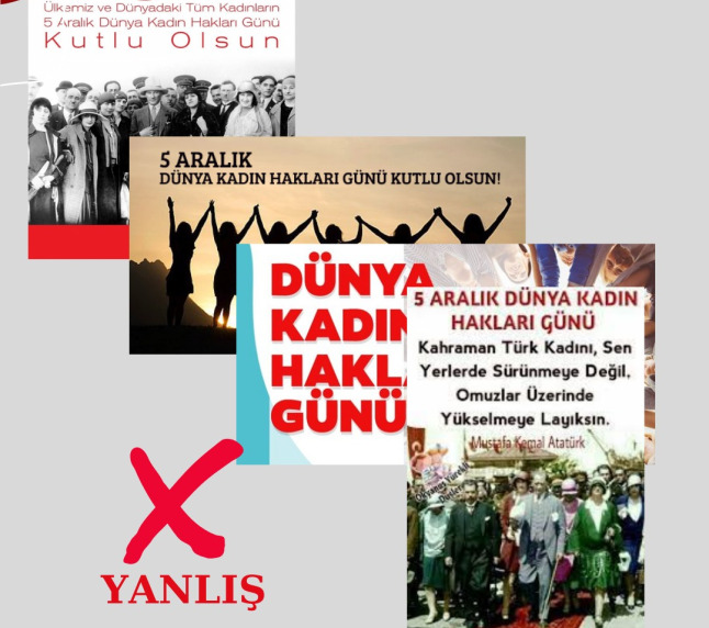 5 ARALIK DÜNYA KADIN HAKLARI GÜNÜ DEĞİLDİR