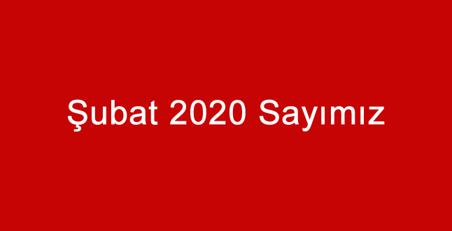 ŞUBAT 2020 SAYIMIZ